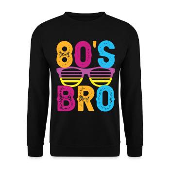80s Birthday 80s Fancy Dress Party - Unisex Sweatshirt - black - Front - Alina (178cm) & Michal (187cm)