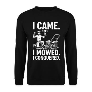 Je suis venu, j’ai fauché, j’ai conquis - Sweat-shirt Unisexe - noir - Devant - Alina (178cm) & Michal (187cm)