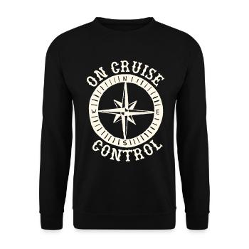 On Cruise Control Compass Crest Circle Emblem - Unisex Sweatshirt - black - Front - Alina (178cm) & Michal (187cm)