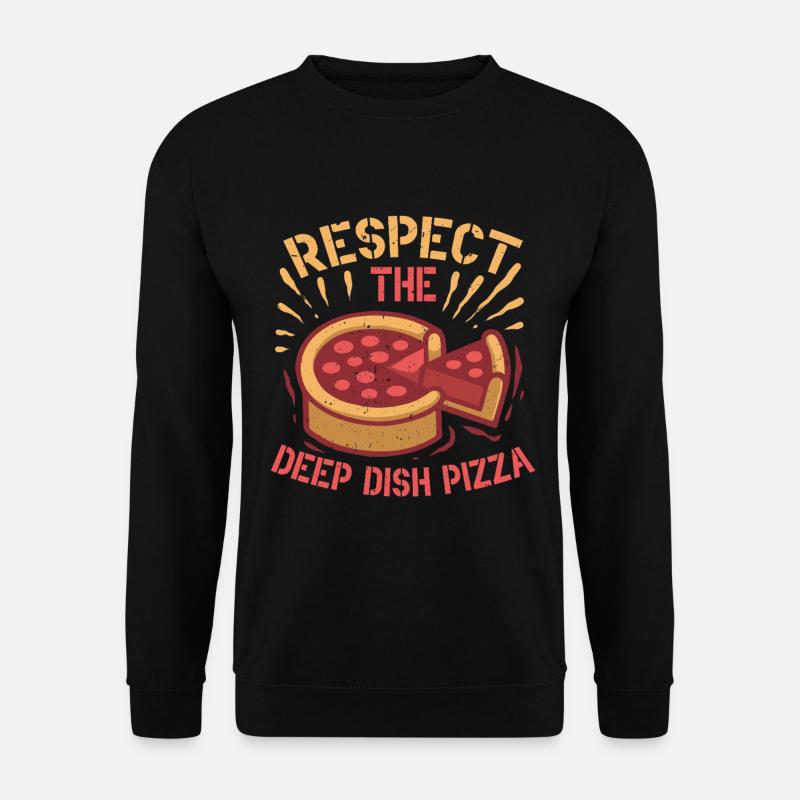 Deep Dish Pizza Chicargo - Unisex Pullover - Schwarz