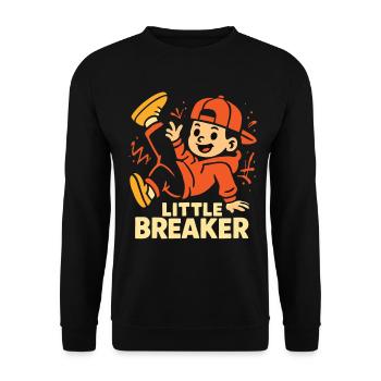 Little Breaker – Cooles Breakdance Kinder - Unisex Pullover - Schwarz - Vorne - Alina (178cm) & Michal (187cm)