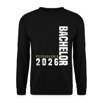 Psychology Bachelor 2026 - Unisex Sweatshirt - black - Front - Alina (178cm) & Michal (187cm)