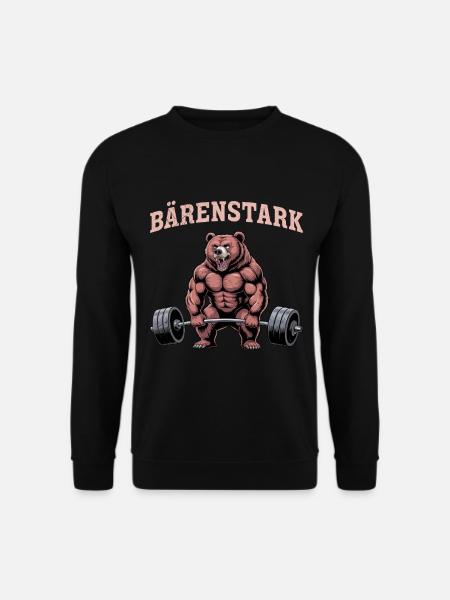 Weightlifter BÄRENSTARK Funny - Unisex Sweatshirt - black
