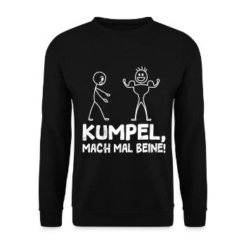 Stick Figure TRAIN LEGS Fun - Unisex Sweatshirt - black - Front - Alina (178cm) & Michal (187cm)
