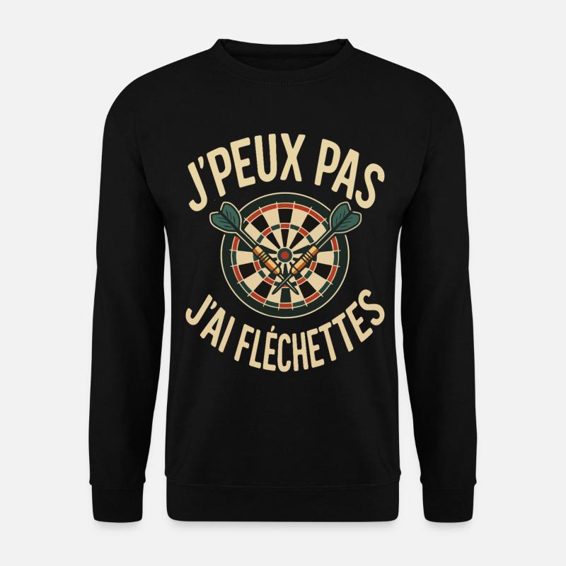 I Can't I Darts Design Darts Player - Unisex Pullover - Schwarz