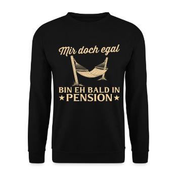 Pensionär Hammock - Eh bald in Pension - Sweat-shirt Unisexe - noir - Devant - Alina (178cm) & Michal (187cm)