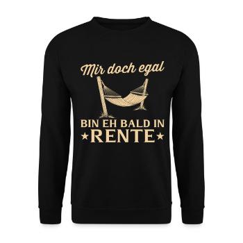 Hamac de retraite - Bientôt à la retraite - Sweat-shirt Unisexe - noir - Devant - Alina (178cm) & Michal (187cm)