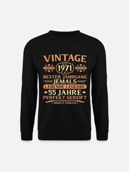 1971 Millésime Absolument Unique 55ème Anniversaire - Sweat-shirt Unisexe - noir