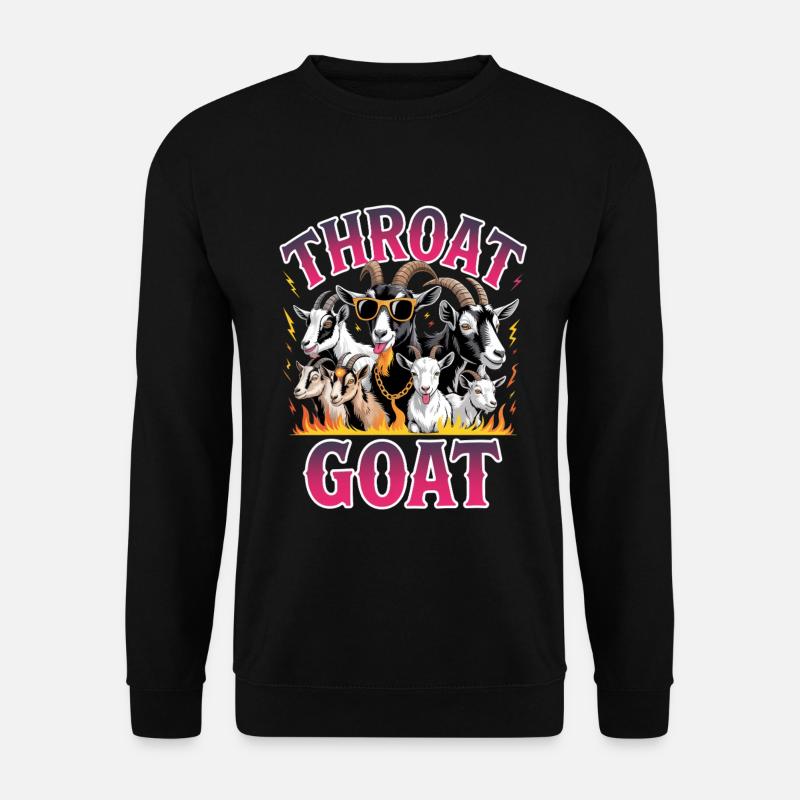 Throat Goat Meme Y2K Bootleg - Unisex Sweatshirt - black