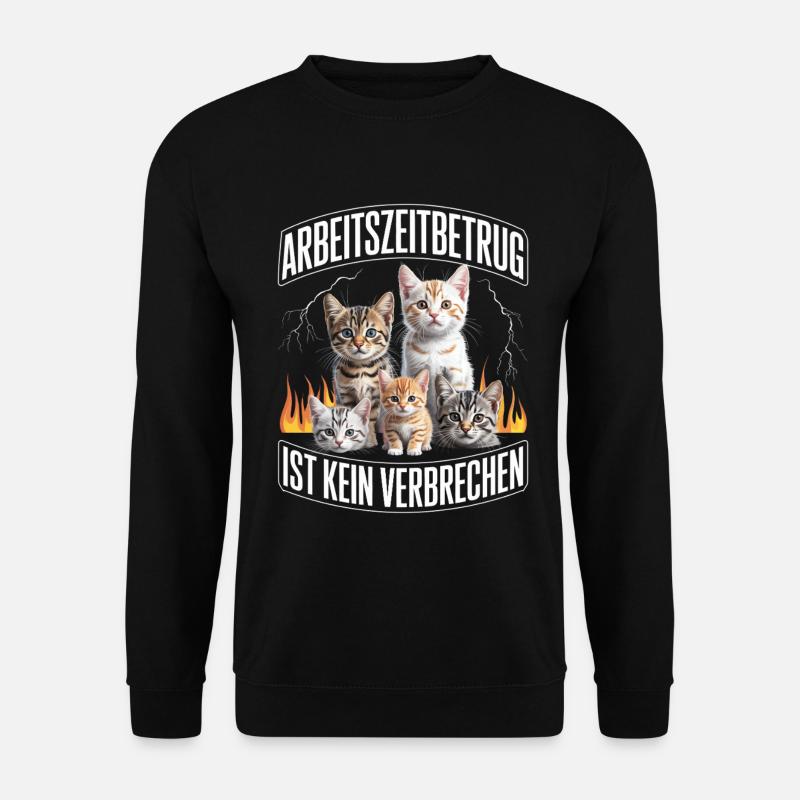 Arbeitszeitbetrug Ist Kein Verbrechen Y2K Bootleg - Unisex Pullover - Schwarz