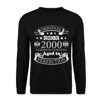 December 2000 Jubilee December 2000 December - Unisex Sweatshirt - black - Front - Alina (178cm) & Michal (187cm)