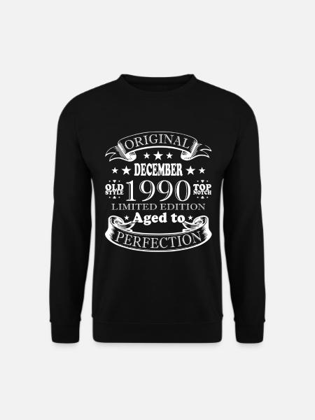 Décembre 1990 Décembre Anniversaire Décembre 1990 - Sweat-shirt Unisexe - noir
