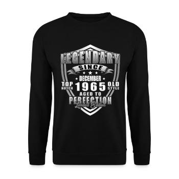 Décembre 1965 Jubilé 1965 Légendes Décembre - Sweat-shirt Unisexe - noir - Devant - Alina (178cm) & Michal (187cm)