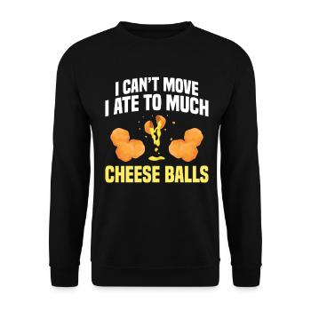  Cheese Ball Accessories Foodie Costume for Kids - Unisex Sweatshirt - black - Front - Alina (178cm) & Michal (187cm)