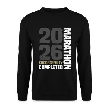 Marathon 2026 - Unisex Sweatshirt - black - Front - Alina (178cm) & Michal (187cm)
