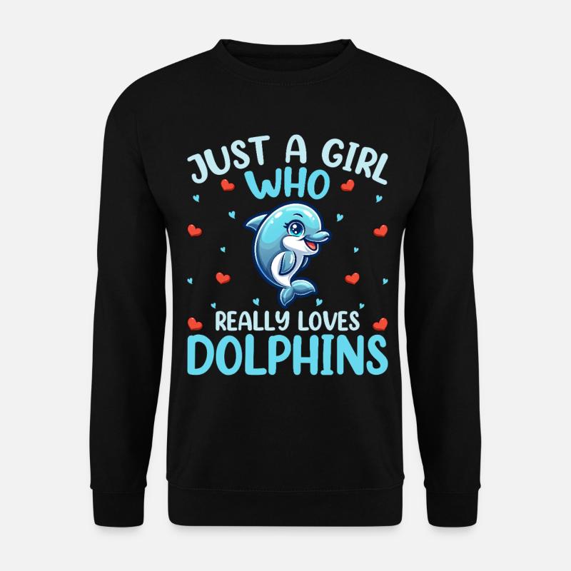 Delfin - Unisex Pullover - Schwarz