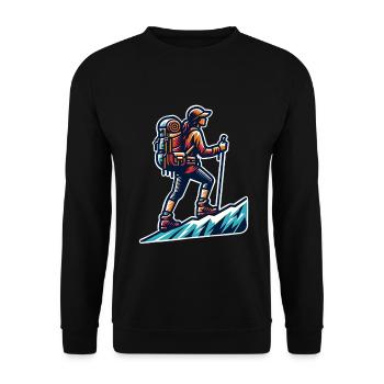 Alpiniste - Sweat-shirt Unisexe - noir - Devant - Alina (178cm) & Michal (187cm)