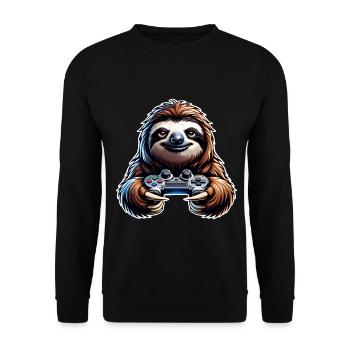 Gaming Faultier Controller - Unisex Pullover - Schwarz - Vorne - Alina (178cm) & Michal (187cm)