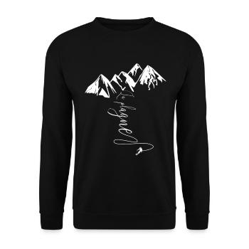La Plagne Ski Paradiski Savoie Family Resort - Unisex Sweatshirt - black - Front - Alina (178cm) & Michal (187cm)