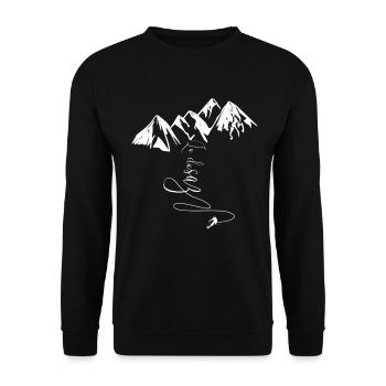 La Clusaz Ski Village Resort Freeride Aravis - Unisex Pullover - Schwarz - Vorne - Alina (178cm) & Michal (187cm)