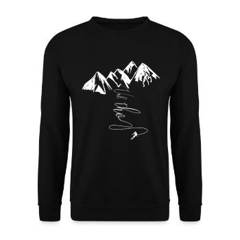 Val Thorens Val Tho Ski 3 Vallées Savoie Resort - Unisex Sweatshirt - black - Front - Alina (178cm) & Michal (187cm)