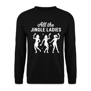 Tout le plaisir de Noël des dames à clochettes - Sweat-shirt Unisexe - noir - Devant - Alina (178cm) & Michal (187cm)