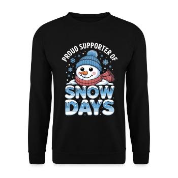 Snow Days Snowman Pride Tee - Unisex Pullover - Schwarz - Vorne - Alina (178cm) & Michal (187cm)