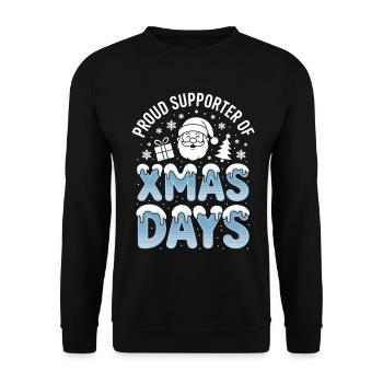 Xmas Days Supporters - Unisex Sweatshirt - black - Front - Alina (178cm) & Michal (187cm)