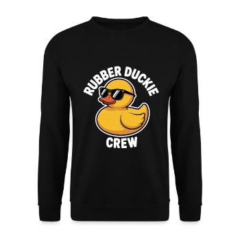 GummiEnte Crew Sonnenbrille - Unisex Pullover - Schwarz - Vorne - Alina (178cm) & Michal (187cm)