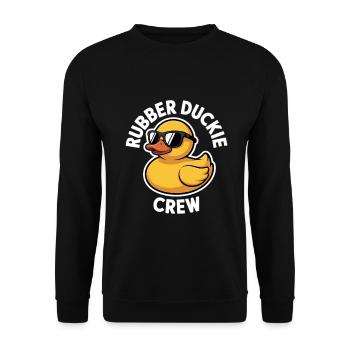 Rubber Duck Crew Sunglasses - Unisex Sweatshirt - black - Front - Alina (178cm) & Michal (187cm)