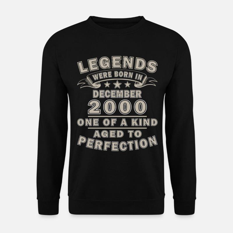Dezember 2000 Dezember Jubiläum Dezember 2000 - Unisex Pullover - Schwarz