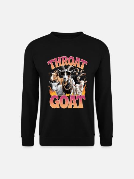 Throat Goat Meme Y2K Bootleg Unwearable - Unisex Pullover - Schwarz
