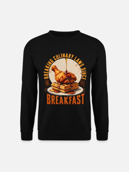 Chicken With Waffles Breaking Culinary Laws - Unisex Sweatshirt - black