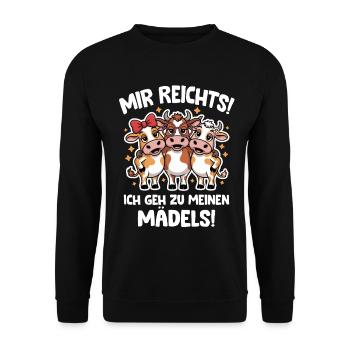 Fermier j’en ai assez, je vais voir mes filles - Sweat-shirt Unisexe - noir - Devant - Alina (178cm) & Michal (187cm)