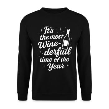 C’est la période la plus viticole de l’année - Sweat-shirt Unisexe - noir - Devant - Alina (178cm) & Michal (187cm)