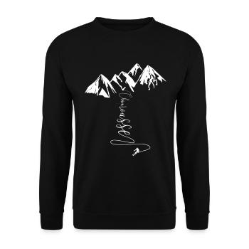 Familie Chamrousse Ski Isère Belledonne Grenoble - Unisex Pullover - Schwarz - Vorne - Alina (178cm) & Michal (187cm)