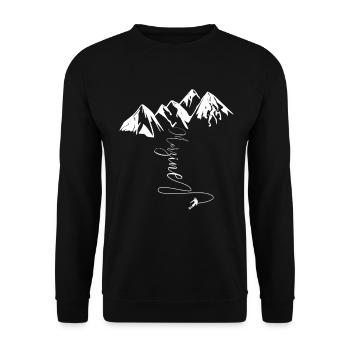 Morzine Ski Portes du Soleil Authentic Village - Unisex Sweatshirt - black - Front - Alina (178cm) & Michal (187cm)