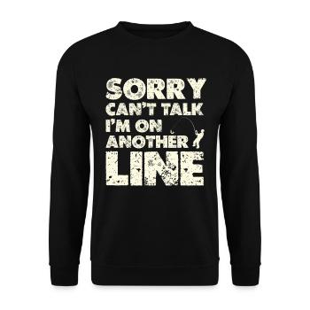 Autre ligne – Chemise Line-Pun - Sweat-shirt Unisexe - noir - Devant - Alina (178cm) & Michal (187cm)