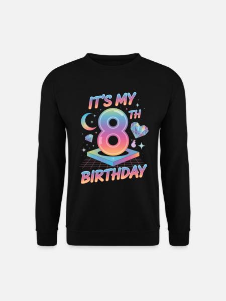It's My 8th Birthday K-Pop Aesthetic - Unisex Pullover - Schwarz