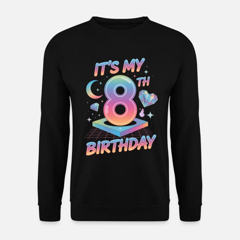 It's My 8th Birthday K-Pop Aesthetic - Unisex Sweatshirt - black