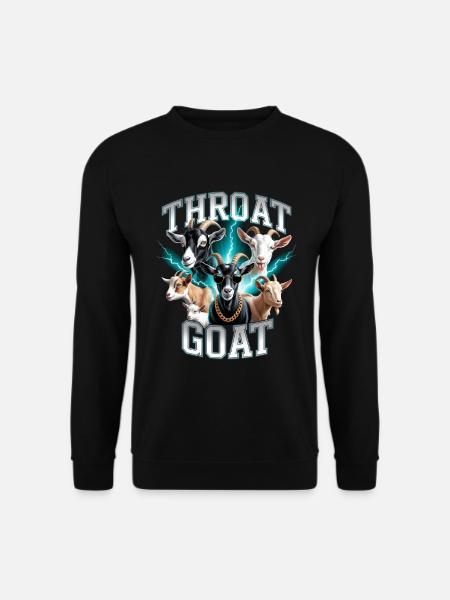 Throat Goat Meme Y2K Bootleg Unwearable - Unisex Pullover - Schwarz