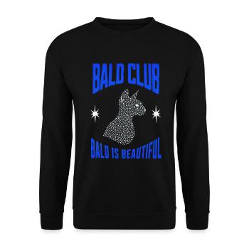 Kahl ist wunderschön Sphynx Katze Haarloser Club - Unisex Pullover - Schwarz - Vorne - Alina (178cm) & Michal (187cm)
