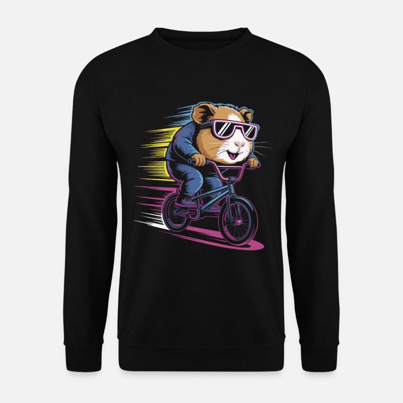 Rasender Hamster Radler - Unisex Pullover - Schwarz