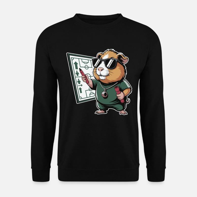 Hamster Coach mit Spielplan - Unisex Pullover - Schwarz