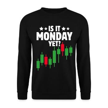Aktien Börse Handeln Crypto Aktienmarkt Trader - Unisex Pullover - Schwarz - Vorne - Alina (178cm) & Michal (187cm)