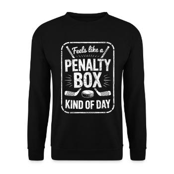 Dicton de la Journée du hockey sur glace : Penalty Box Kind of Day - Sweat-shirt Unisexe - noir - Devant - Alina (178cm) & Michal (187cm)