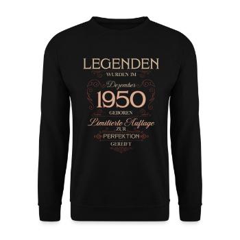 Légende du 75e anniversaire Décembre 1950 - Sweat-shirt Unisexe - noir - Devant - Alina (178cm) & Michal (187cm)