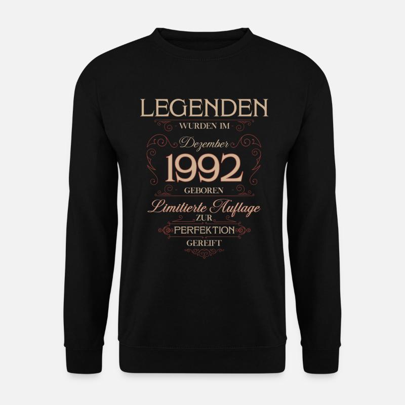 33rd Birthday Legend December 1992 - Unisex Sweatshirt - black
