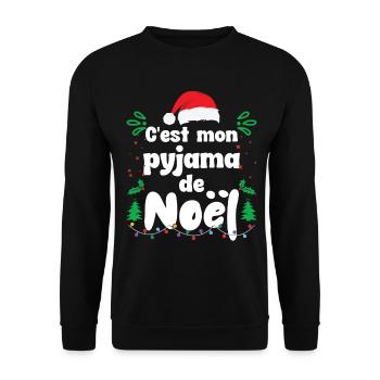 Weihnachten Pyjamas Geschenkidee Humor Original Weihnachten - Unisex Pullover - Schwarz - Vorne - Alina (178cm) & Michal (187cm)