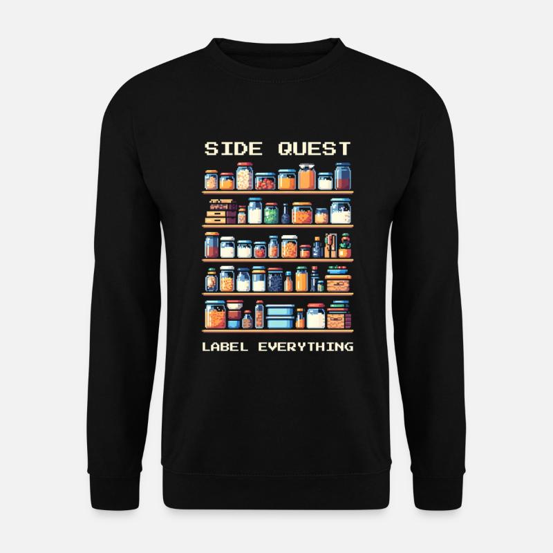 Side Quest | Alles beschriften - Unisex Pullover - Schwarz